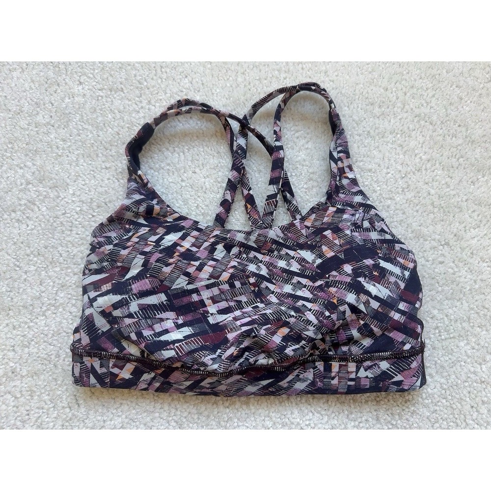 Lululemon Energy Bra Kaleidoscopic Pink Multi Size 4